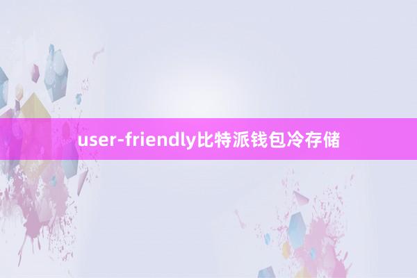 user-friendly比特派钱包冷存储